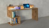 Scrivania lineare rovere 180x60cm con supporto computer - Arre