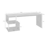 Scrivania lineare rovere 180x60cm - Poseidone