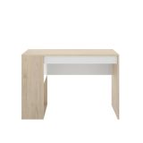 Scrivania lineare rovere e bianca 115x50cm con libreria - Arianella