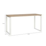 Scrivania lineare rovere e bianca 150x60cm - Arignano