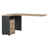 Scrivania lineare rovere e grigia 150x99cmper ufficio - Peipah
