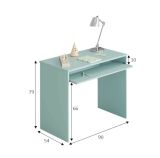 Scrivania lineare verde acqua 79x54cm con supporto computer - Ajeje