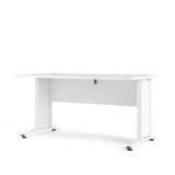 Scrivania Marcerre, Scrittoio multiuso, Tavolo per ufficio porta PC, Piano di lavoro, 150x80 h75 cm, Bianco