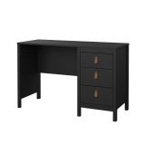 Scrivania Marine, Scrittoio multiuso, Tavolo per ufficio porta PC, Piano di lavoro, 48x120 h77 cm, Nero