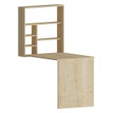 Scrivania Marrone 5 Ripiani 6 Vani 59x90x74h cm, con Libreria - Veglio