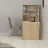 Scrivania Marrone 5 Ripiani 6 Vani 59x90x74h cm, con Libreria - Veglio
