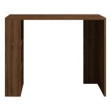 Scrivania Marrone Noce 3 Ripiani 3 Vani 90x50x70h cm, con Libreria - Cancello