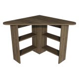 Scrivania Marrone Noce 5 Ripiani Angolare 80x80x74h cm, 4 Vani - Mamette