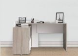 Scrivania Marrone Quercia Angolare 3 Ripiani 140x120x80h cm, 6 Vani - Canaro