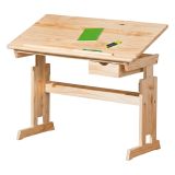 Scrivania Marrone Quercia Materiale Piano in Legno Massello Colore Ripiano Marrone 109x55x63h cm, Sfumatura Colore Struttura Quercia - Carfizzi