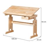 Scrivania Marrone Quercia Materiale Piano in Legno Massello Colore Ripiano Marrone 109x55x63h cm, Sfumatura Colore Struttura Quercia - Carfizzi