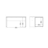Scrivania Marrone Rovere Bianco Materiale Piano in Legno Nobilitato Sfumatura Colore Struttura Rovere 150x100x76h cm, Sfumatura Colore Ripiano Rovere