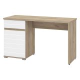Scrivania Marrone Rovere Bianco un Cassetto un Ripiano 130x50x75.5h cm, Un&#039;anta - Cambio