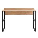 Scrivania Marrone Rovere Nero un Ripiano Sfumatura Colore Ripiano Rovere 112x60x79h cm, Colore Struttura Nero - Chietino