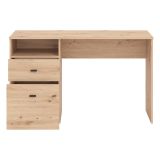 Scrivania Marrone Rovere Nodi Nero 2 Cassetti 2 Ripiani 127x51x77h cm, un Vano - Frutal