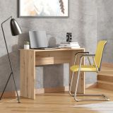 Scrivania Marrone Rovere Nodi un Ripiano Sfumatura Colore Struttura Rovere Nodi 98x45x74h cm, Sfumatura Colore Ripiano Rovere Nodi - Pichil
