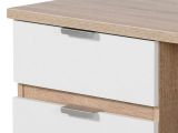 Scrivania Marrone Rovere Scuro Bianco un Cassetto un Ripiano 130x50x75.5h cm, Un'anta - Petriano