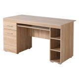 Scrivania Marrone Rovere un Cassetto 5 Ripiani 145x65.5x75.5h cm, Un&#039;anta - Massafra