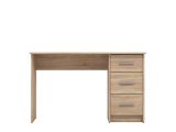 Scrivania Marrone Rovere un Ripiano 3 Cassetti 121x50x74.5h cm, Maniglie Incluse - Rifiano