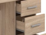 Scrivania Marrone Rovere un Ripiano 3 Cassetti 121x50x74.5h cm, Maniglie Incluse - Rifiano