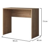 Scrivania Marrone Rovere un Ripiano Sfumatura Colore Ripiano Rovere 90x40x73h cm, Materiale Piano in Legno Nobilitato - Urio