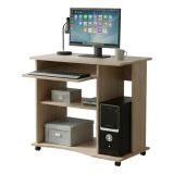 Scrivania Marrone un Cassetto un Vano 80x50x75h cm, Supporto pc - Mezzo