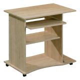 Scrivania Marrone un Cassetto un Vano 80x50x75h cm, Supporto pc - Mezzo