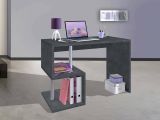 Scrivania Massimo, Scrittoio lineare porta PC, Tavolo multiuso per ufficio, Scrivania salvaspazio multiposizione, 100% Made in Italy, cm 100x50h78, Ardesia