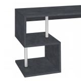 Scrivania Massimo, Scrittoio lineare porta PC, Tavolo multiuso per ufficio, Scrivania salvaspazio multiposizione, 100% Made in Italy, cm 100x50h78, Ardesia