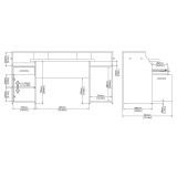 Scrivania Mezzani, tavolo da lavoro dotato di 1 anta e 1 cassetto, ideale per ufficio e gaming, 171x62 h89 cm, Grigio