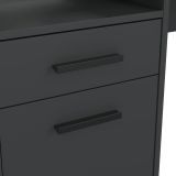 Scrivania Mezzani, tavolo da lavoro dotato di 1 anta e 1 cassetto, ideale per ufficio e gaming, 171x62 h89 cm, Grigio