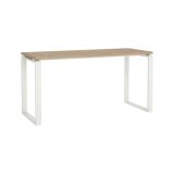Scrivania Michele, Scrittoio multiuso, Tavolo per ufficio porta PC, Piano di lavoro, 60x150 h76 cm, Rovere e Bianco