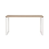 Scrivania Michele, Scrittoio multiuso, Tavolo per ufficio porta PC, Piano di lavoro, 60x150 h76 cm, Rovere e Bianco