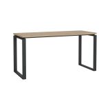 Scrivania Michele, Scrittoio multiuso, Tavolo per ufficio porta PC, Piano di lavoro, 60x150 h76 cm, Rovere e Grigio
