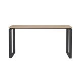 Scrivania Michele, Scrittoio multiuso, Tavolo per ufficio porta PC, Piano di lavoro, 60x150 h76 cm, Rovere e Grigio
