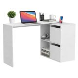 Scrivania modulabile bianca 152x49cm con libreria - Ascona