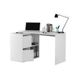 Scrivania modulabile bianca 152x49cm con libreria - Ascona