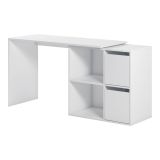 Scrivania modulabile bianca 152x49cm con libreria - Ascona
