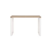Scrivania Muriel, Scrittoio multiuso, Tavolo per ufficio porta PC, Piano di lavoro, 60x120 h76 cm, Rovere e Bianco