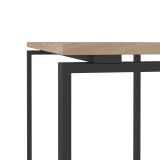Scrivania Muriel, Scrittoio multiuso, Tavolo per ufficio porta PC, Piano di lavoro, 60x120 h76 cm, Rovere e Grigio