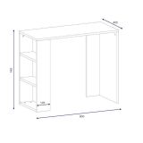 Scrivania Nembus, Scrittoio multiuso, Tavolo per ufficio porta PC, Piano di lavoro, 90x40 h74 cm, Bianco