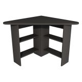 Scrivania Nero Antracite 5 Ripiani Angolare 80x80x74h cm, 4 Vani - Panchia