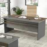 Scrivania No marrone e grigia 180x89cm - Cecima