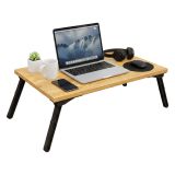 Scrivania No quercia e nera 60x35cm con supporto computer - Cusio