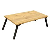 Scrivania No quercia e nera 60x35cm con supporto computer - Cusio