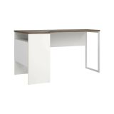 Scrivania Patience, Scrittoio multiuso, Tavolo per ufficio porta PC, Piano di lavoro, 145x81 h77 cm, Bianco