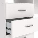 Scrivania Priscille, Scrittoio multiuso, Tavolo per ufficio porta PC, Piano di lavoro, 120x48 h72 cm, Bianco