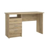 Scrivania Priscille, Scrittoio multiuso, Tavolo per ufficio porta PC, Piano di lavoro, 120x48 h72 cm, Quercia