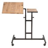 Scrivania quercia e nera 67x45cm con supporto computer - Cairoli