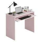 Scrivania Rosa un Ripiano Materiale Piano in Legno Nobilitato 90x54x79h cm, Colore Ripiano Rosa - Ajeje